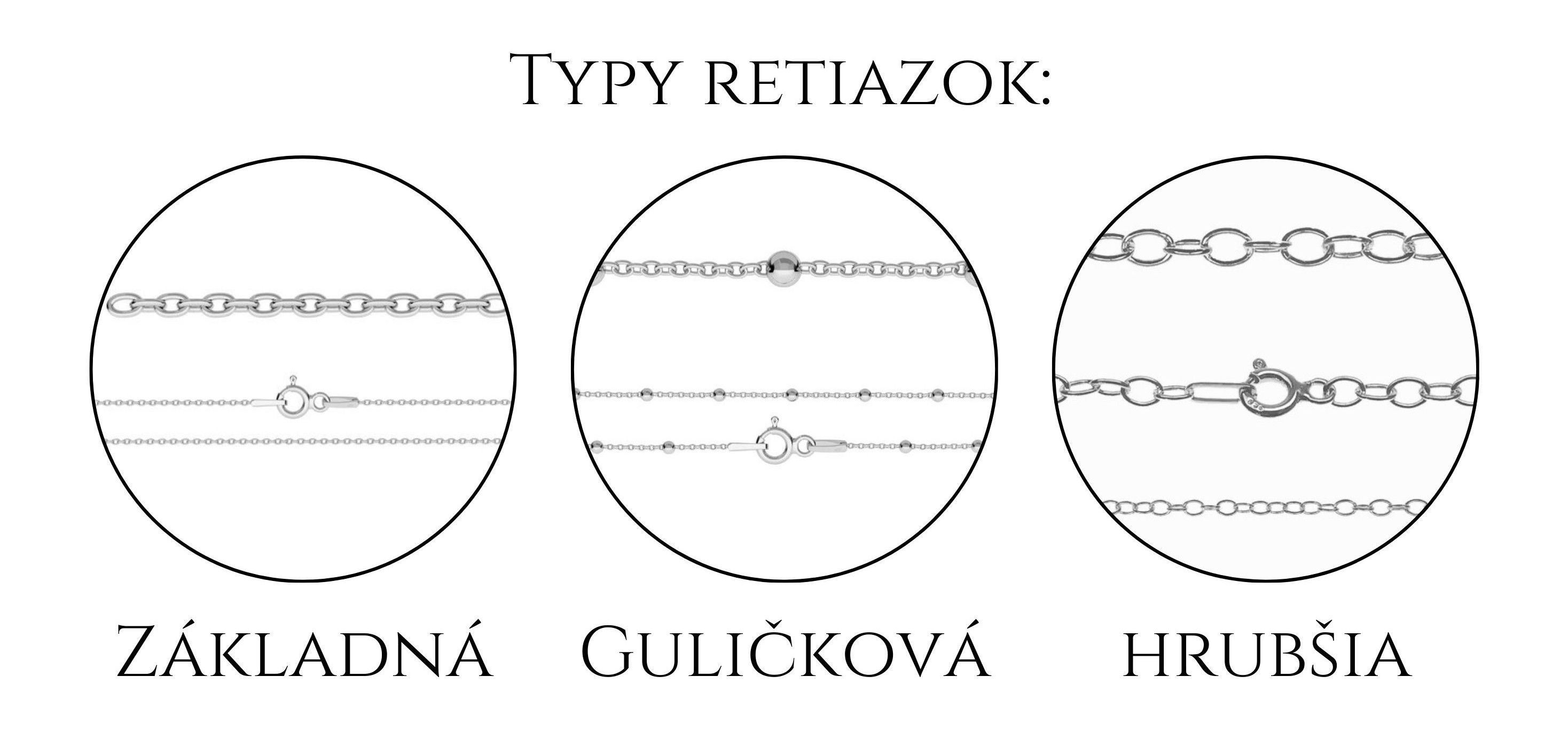 3 typy strieborných retiazok na náramky 